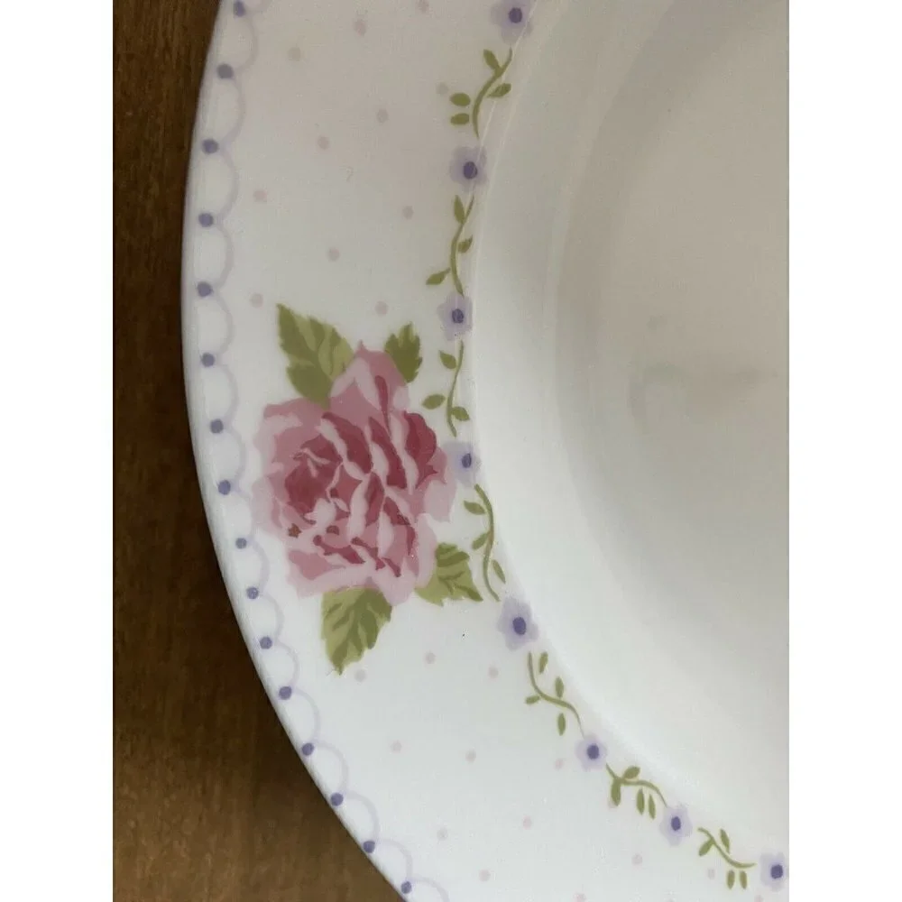 3 Laura‎ Ashley Rimmed Soup Bowl LIDIA Roses